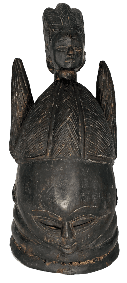 front view of the 17 503 Mende Bundu mask
